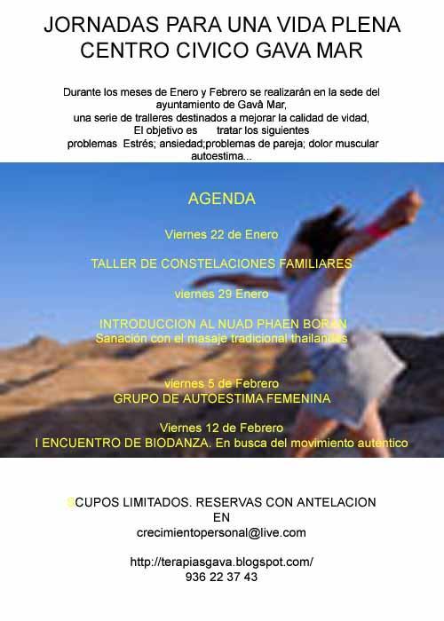 Jornadas para una vida plena que se desarrollar�n en el Centro C�vico de Gav� Mar (Enero y Febrero de 2010)